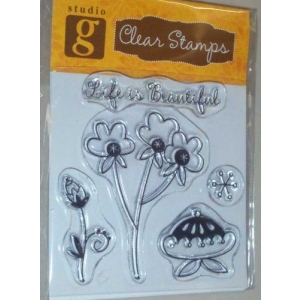 Studio G Floral Mini Stamp 3 Clear Stamps