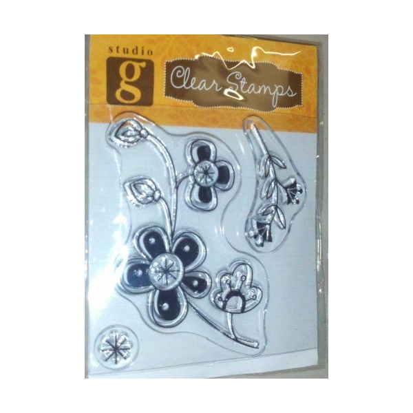 Studio G Floral Mini Stamp 5 Clear Stamps