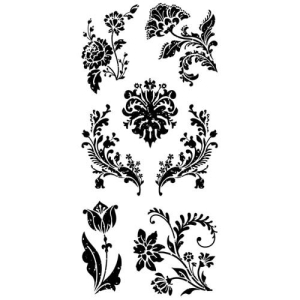 Inkadinkado Floral Damask Clear Stamp