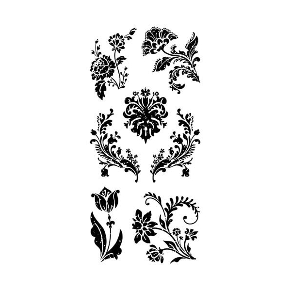 Inkadinkado Floral Damask Clear Stamp