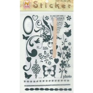 Rub-on Transfers & Tool - Floral Design 1