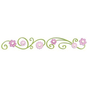 Sizzix Sizzlits Decorative Strip Die - Flowers w/Swirly Vine