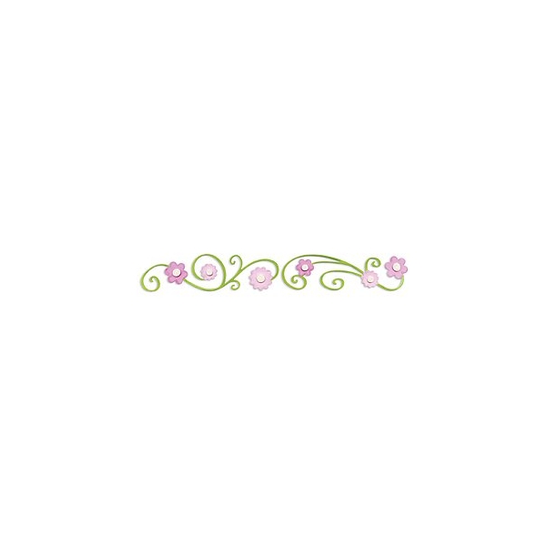 Sizzix Sizzlits Decorative Strip Die - Flowers w/Swirly Vine