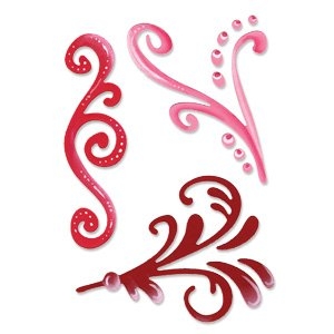 Sizzix Sizzlits Die Set - Lovely Flourishes Set 3Pcs