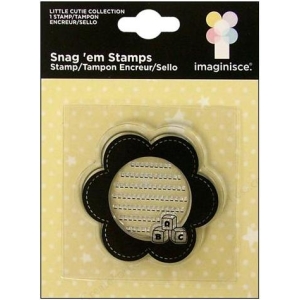 Imaginisce Snag'em Clear Stamps - Flower Frame