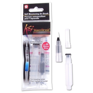 Sakura Koi Portable Water Brush (4 ml Barrel) - Medium (Transparent White)