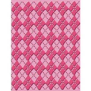 CuttleBug A2 Embossing Folder - Argyle