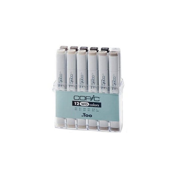 Copic Warm Grey Marker - Set of 12 Markers