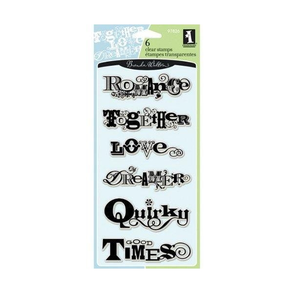 Inkadinkado Clear Stamps - Scrapbook Phrases (6 Stamps)