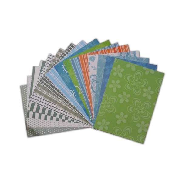 Assorted A5 Paper Pack - W&M Green (Set of 32 sheets)