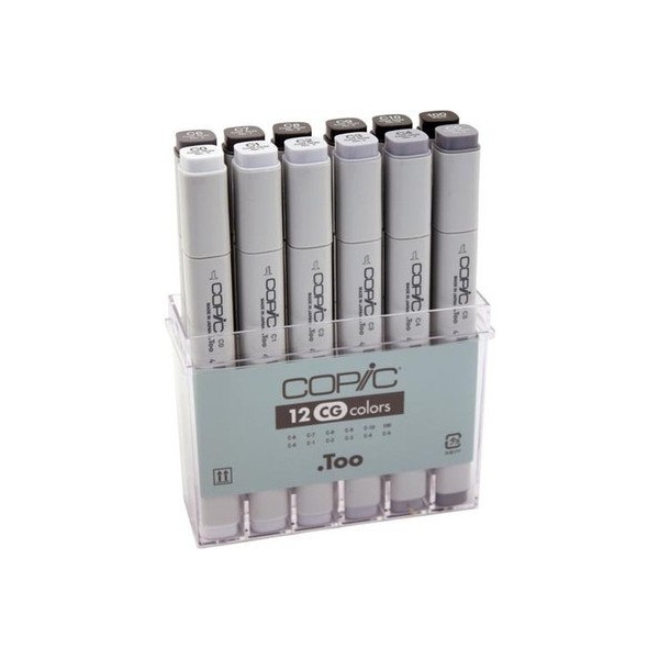 Copic Cool Grey Marker - Set of 12 Markers