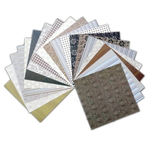 Assorted 6x6 Paper Pack - W&M Brown (Set of 40 sheets)