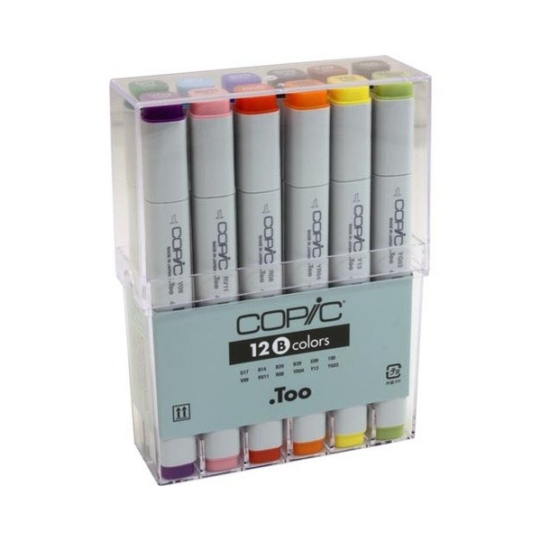 COPIC Basic Colors Marker - Set of 12 Markers