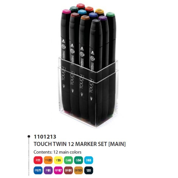 Shinhan Touch Marker "M" (Main) Color - Set of 12