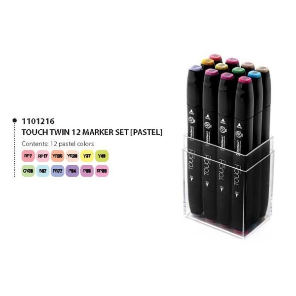 Shinhan Touch Marker "P" (Pastel) Color - Set of 12