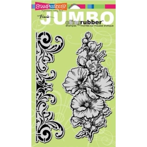 Stampendous Jumbo Cling Rubber Stamp - Hollyhock