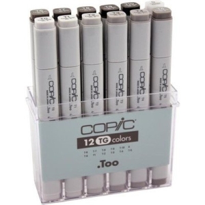 Copic Toner Grey Marker - Set of 12 Markers