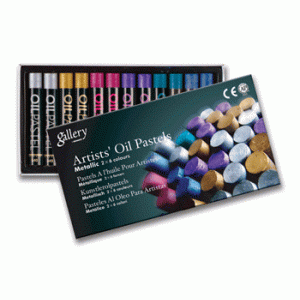 Mungyo Oil Pastel Crayons (Set of 12, Assorted Metallic)