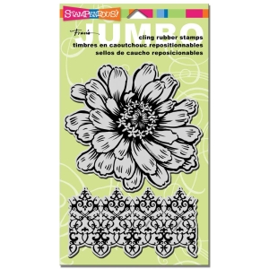 Stampendous Jumbo Cling Rubber Stamp - Zinnia