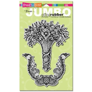 Stampendous Jumbo Cling Rubber Stamp - Baroque Bouquet