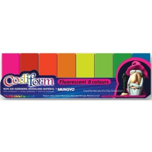 Codiform Non Air Hardening Fluorescent Clay (8 Fluorescent Colors)