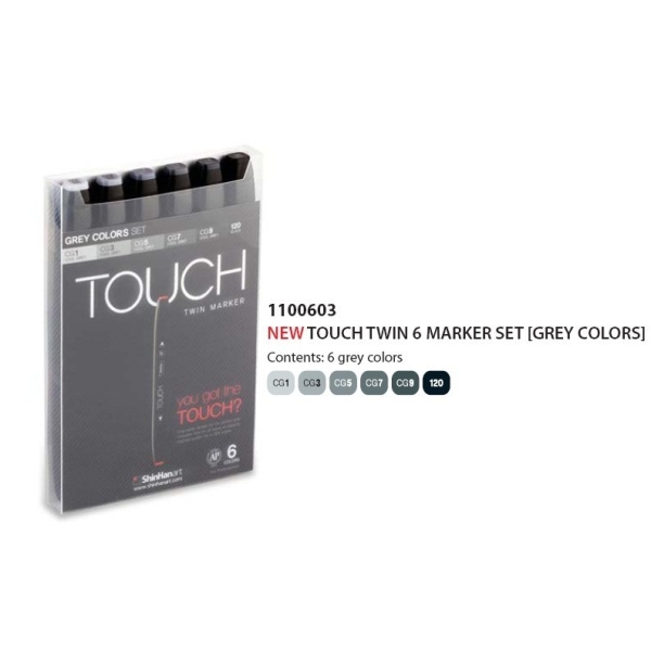 Shinhan Touch Marker (Gray Color - Set of 6)