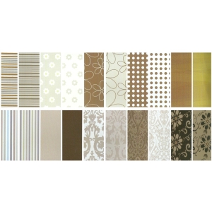 Assorted 12x12 Paper Pack - W&M Brown (Set of 40 sheets)