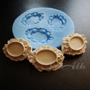 Oval Frame Pendant Silicone Clay Mould