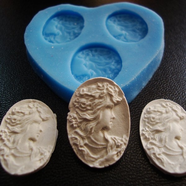 Lady Cameo Silicone Clay Mould