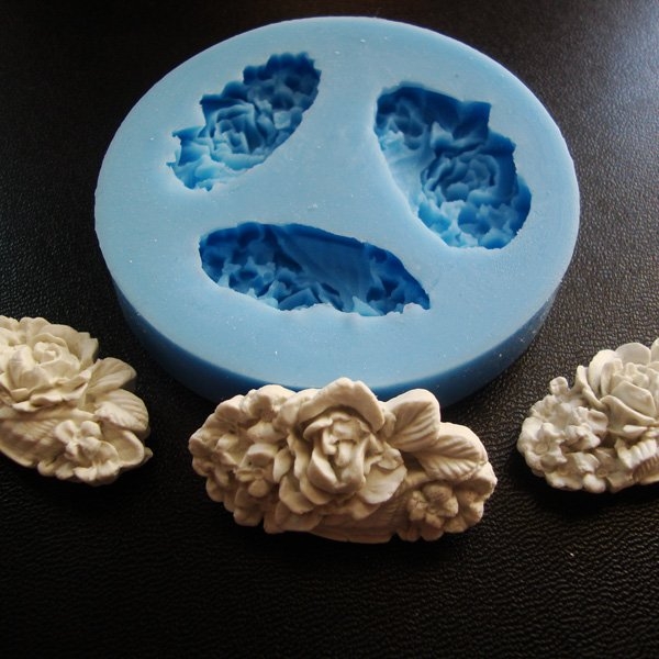 Oval Flower-1 Silicone Clay Mould