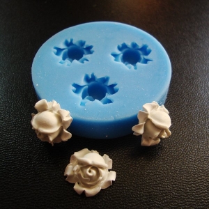 Pom Pom Rose Flower Silicone Clay Mould