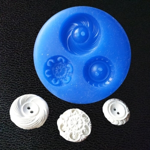 Vintage Button design 2 Silicone Clay Mould