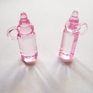 Baby Milk Bottle Plastic - Baby Pink - Large