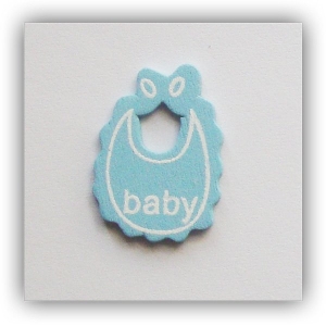 Baby Bibs Wooden - Baby Blue