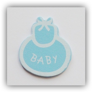 Baby Booties Wooden - Baby Blue