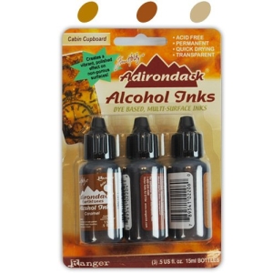 Tim Holtz Earth Tones Alcohol Inks - Cabin Cupboard (Pack of 3)