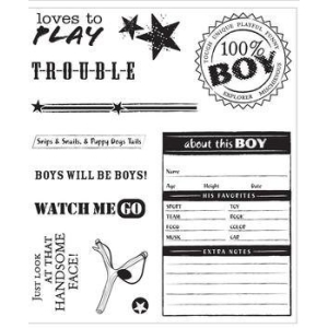 Recollections Clear Stamps - Label Me Tough (11 Stamps)