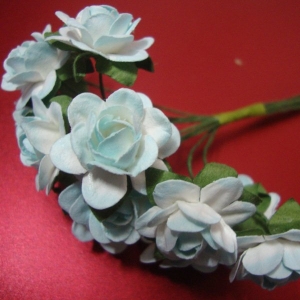 Mulberry Paper Roses - Two Toned Sky Blue