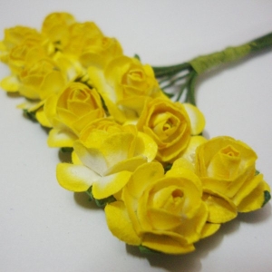 Mulberry Paper Roses - Yellow