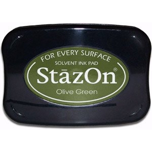 StazOn Solvent Ink Pad - Olive Green