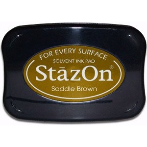 StazOn Solvent Ink Pad - Saddle Brown