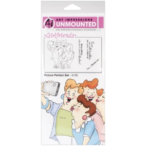 Art Impressions Girlfriends Umounted Rubber Stamps - Picture Perfect