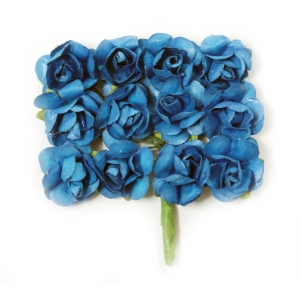 Mulberry Paper Roses - Dark Blue (Pack of 24 roses)