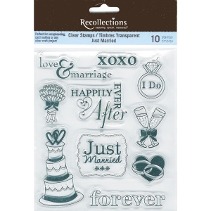 Recollections Clear Stamps - Just Married (10 Stamps)