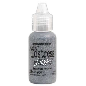 Tim Holtz Distress Stickles Glitter Glue - Brushed Pewter