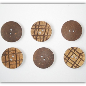 Wooden Circle Shape Button Pattern 3 - Big