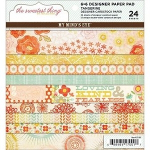 My Mind's Eye - The Sweetest Thing Collection - Tangerine - 6X6 Paperpack