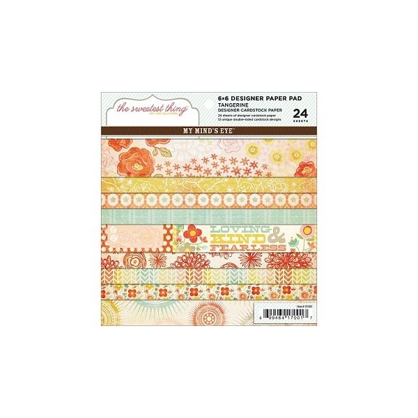 My Mind's Eye - The Sweetest Thing Collection - Tangerine - 6X6 Paperpack