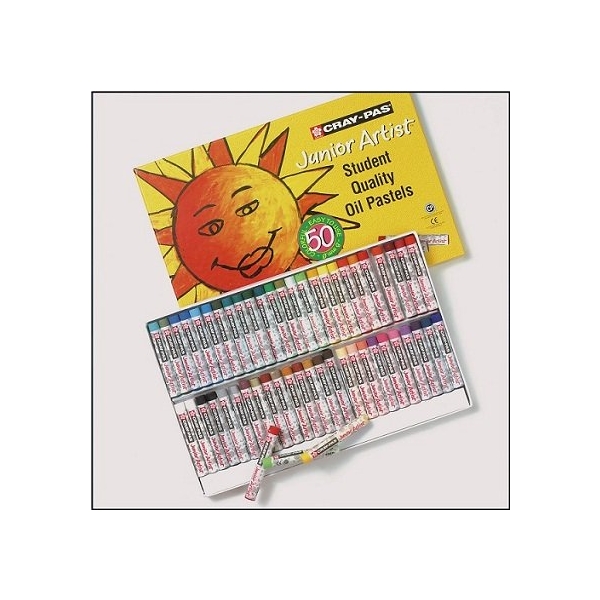 Sakura Craypas Junior Artist Oil Pastels - Set of 50 assorted colors