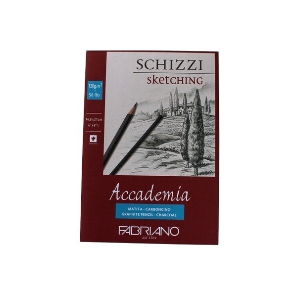 Fabriano Accademia Drawing Pad - 120GSM A5 - 6X8.25" (50 Sheets)